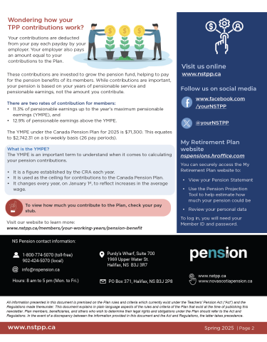 Page two of the Spring 2025 TPP Newsletter